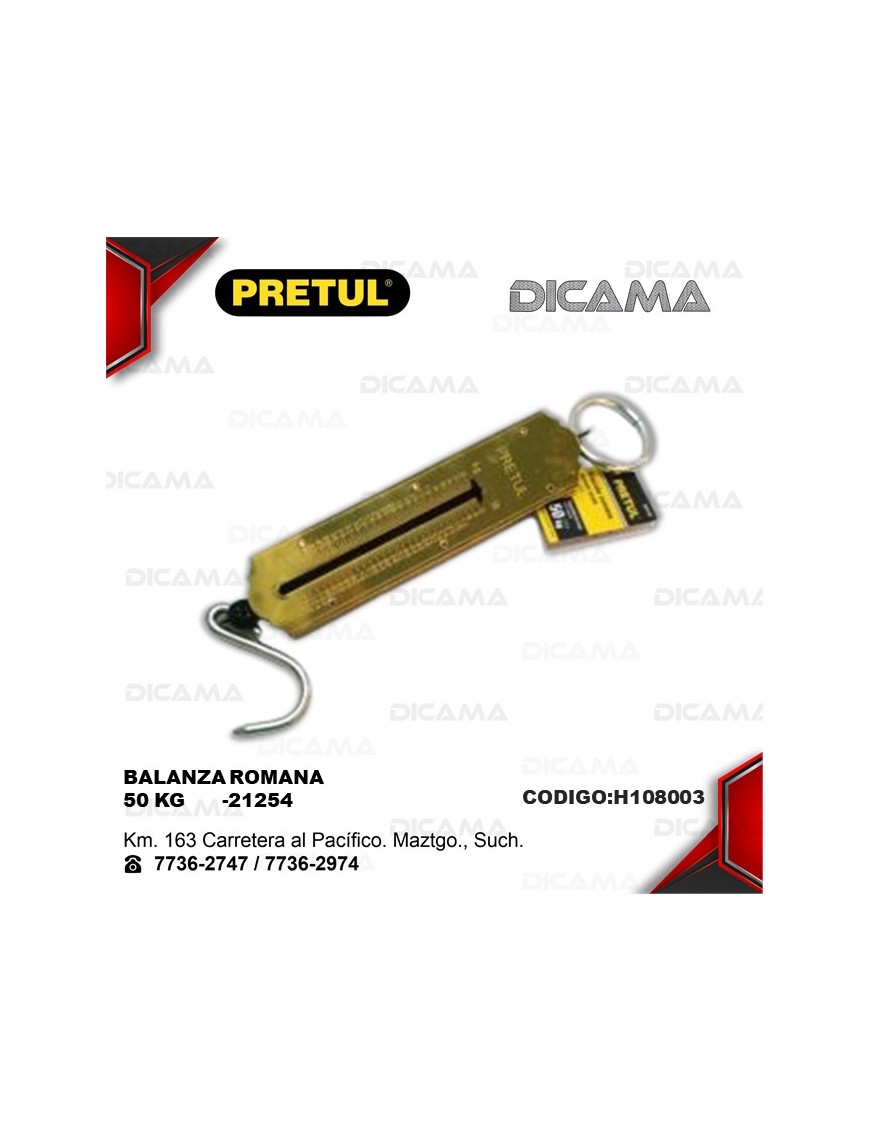 BASCULA ROMANA DE RESORTE 50 KG