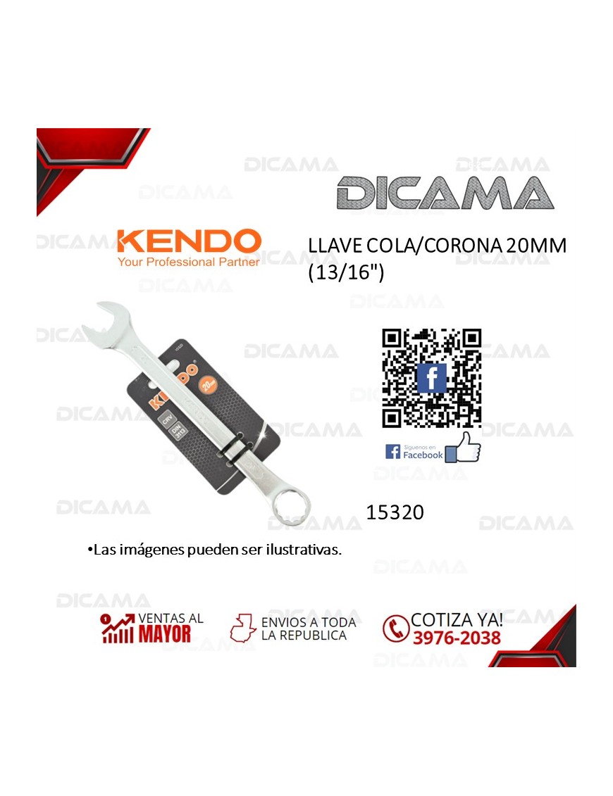 LLAVE COLA/CORONA 20MM (13/16")