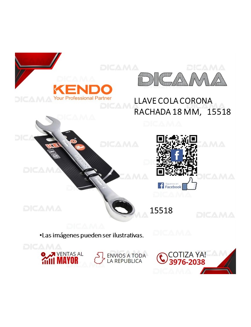LLAVE COLA CORONA RACHADA 18 MM,   15518