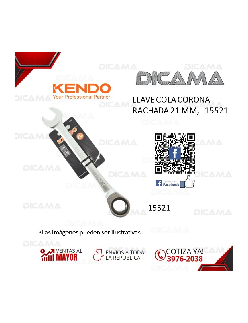 LLAVE COLA CORONA RACHADA 21 MM,   15521