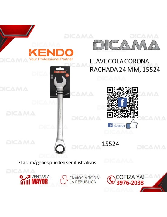 LLAVE COLA CORONA RACHADA 24 MM,   15524