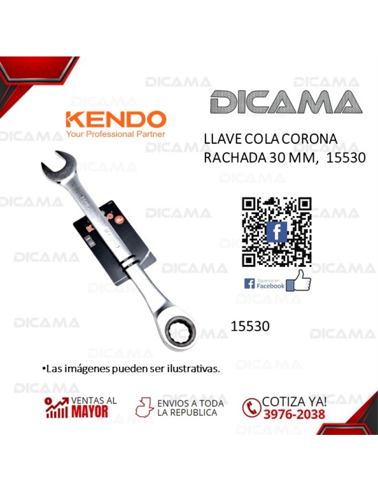LLAVE COLA CORONA RACHADA 30 MM,   15530