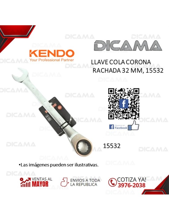 LLAVE COLA CORONA RACHADA 32 MM,   15532