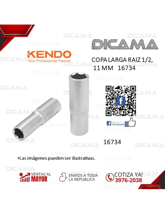 COPA RAIZ 1/2" 11MM LARGA