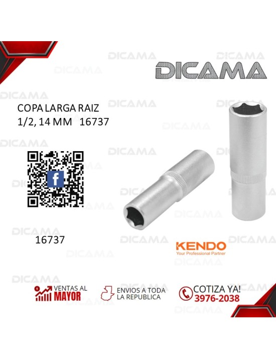 COPA RAIZ 1/2" 14MM LARGA