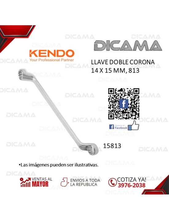 LLAVE DOBLE CORONA 14 X 15 MM,   15813
