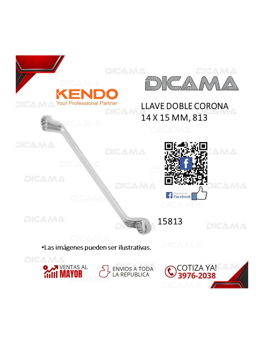 LLAVE DOBLE CORONA 14 X 15 MM,   15813