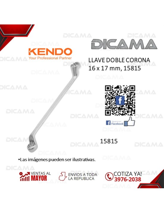 LLAVE DOBLE CORONA 16 X 17 MM,   15815