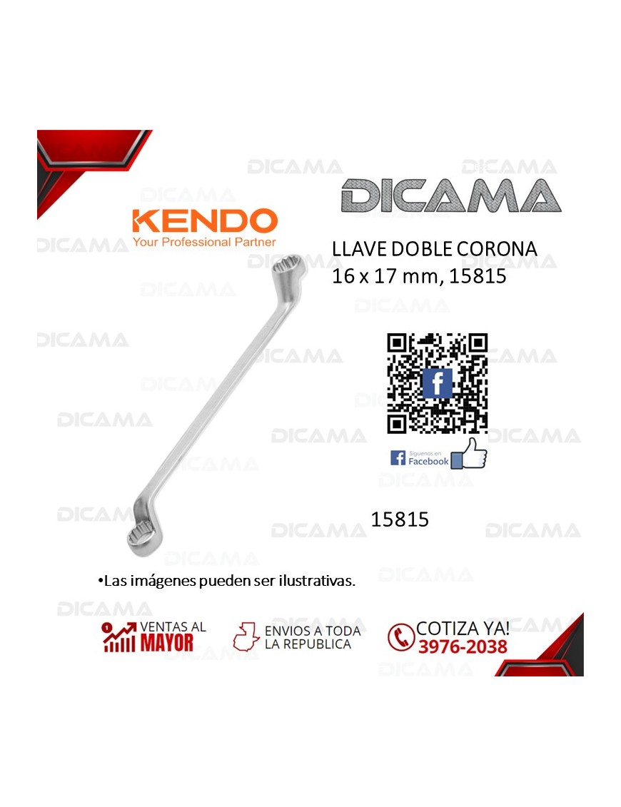 LLAVE DOBLE CORONA 16 X 17 MM,   15815