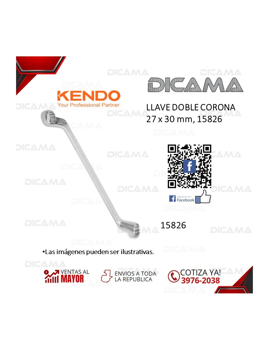 LLAVE DOBLE CORONA 27 x 30 mm,   15826