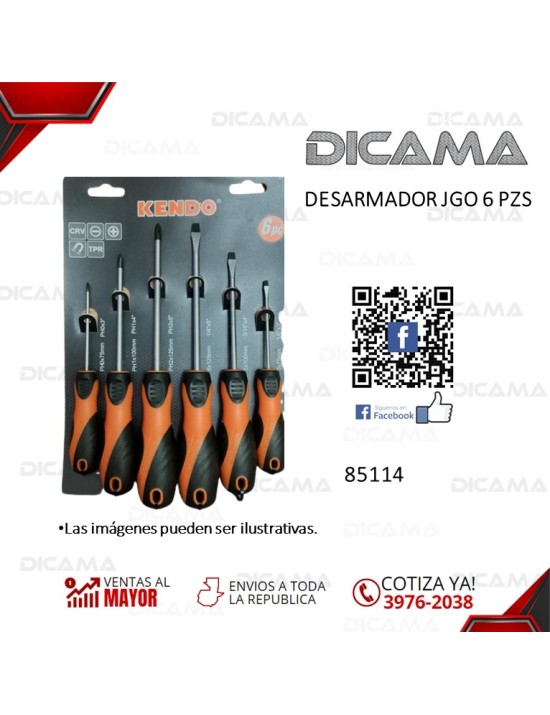 DESARMADOR JGO 6 PZS