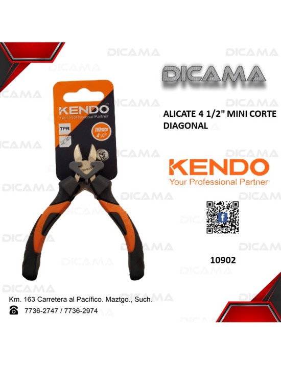 PINZA 4 1/2" MINI CORTE DIAGONAL
