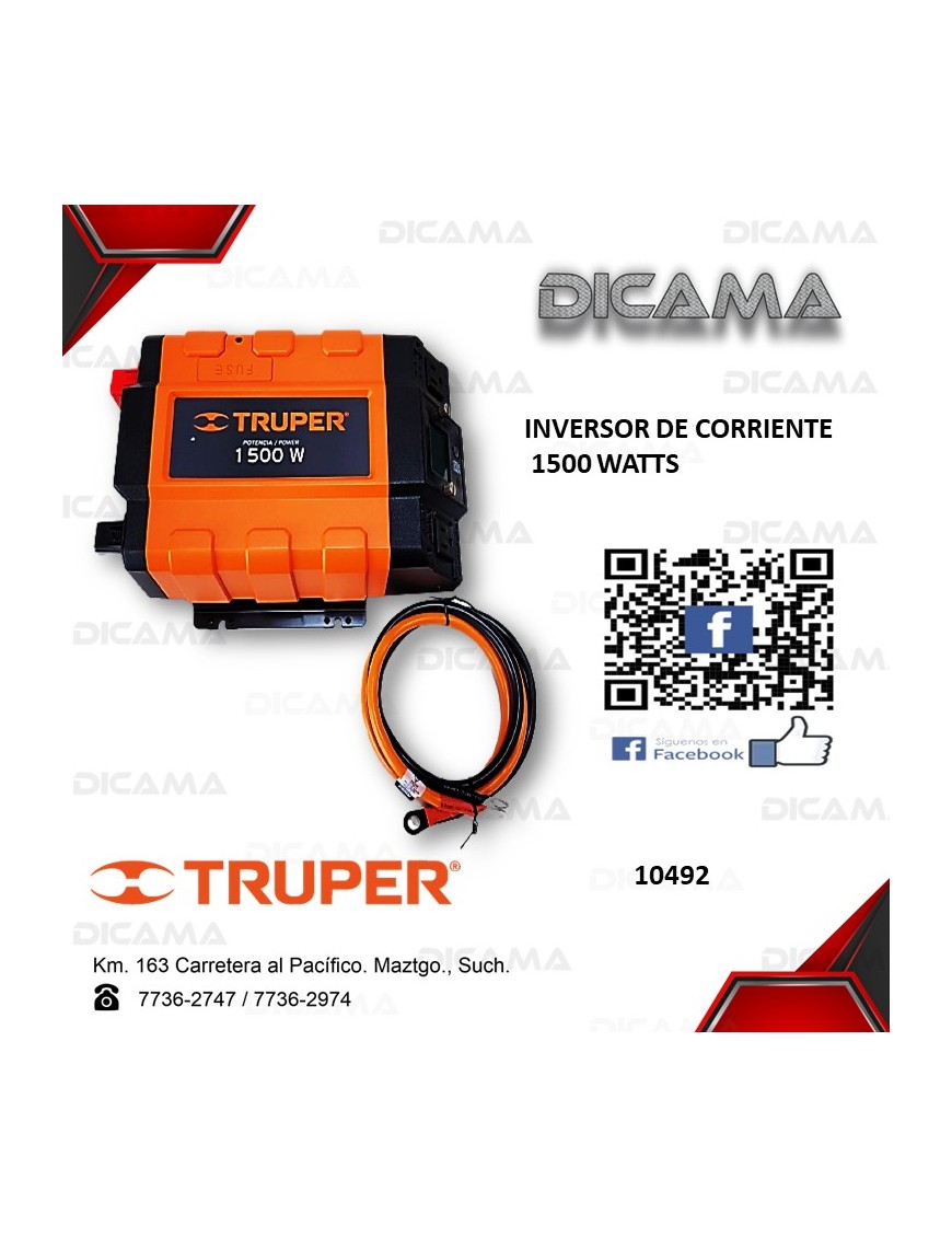INVERSOR DE CORRIENTE 1500 WATTS