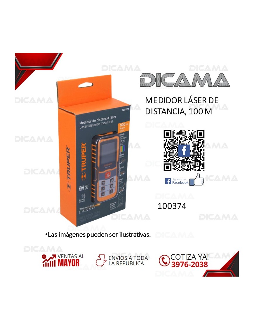 MEDIDOR LASER 100 METROS DE DISTANCIA