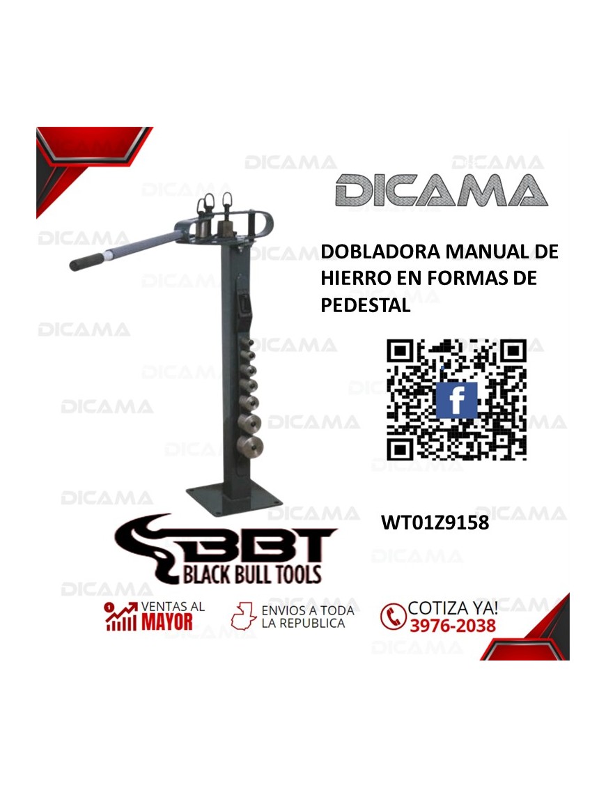 DOBLADORA MANUAL DE HIERRO EN FORMAS DE PEDESTAL