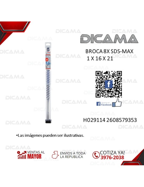 BROCA 8X SDS-MAX 1 X 16 X 21