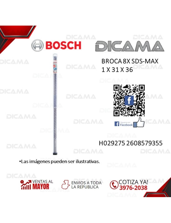 BROCA 8X SDS-MAX 1 X 31 X 36