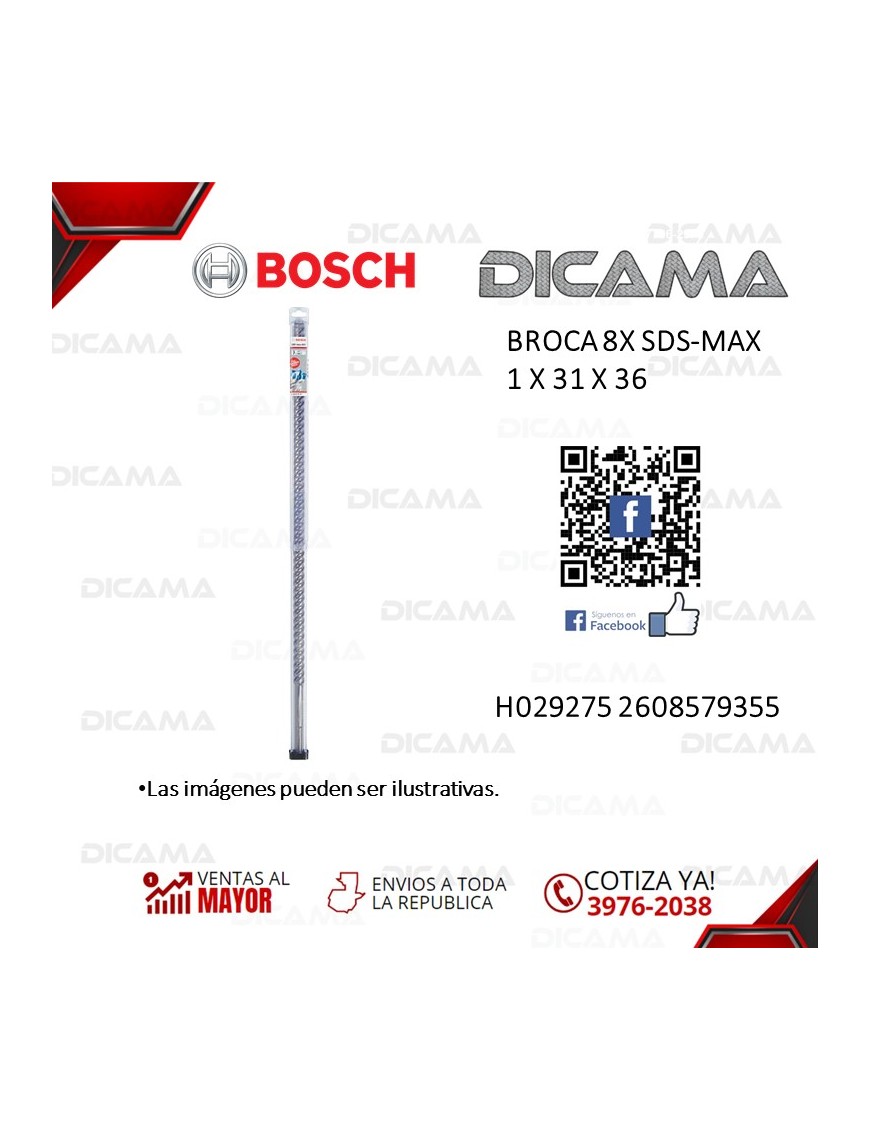 BROCA 8X SDS-MAX 1 X 31 X 36