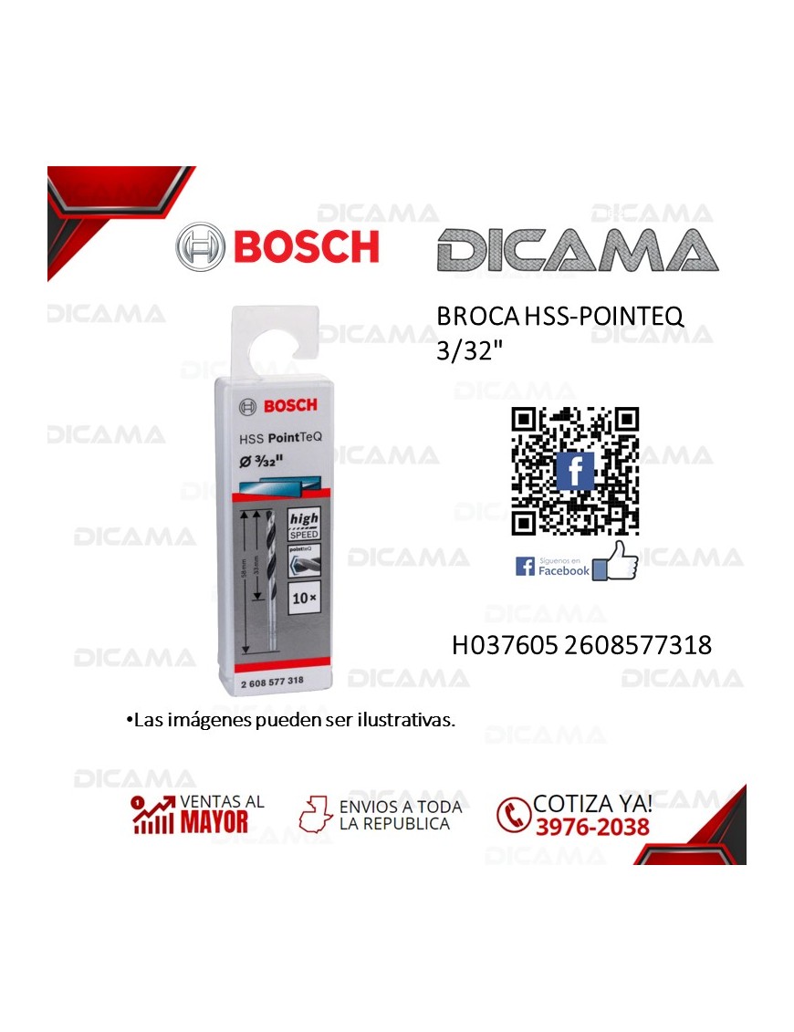 BROCA HSS-POINTEQ   3/32"