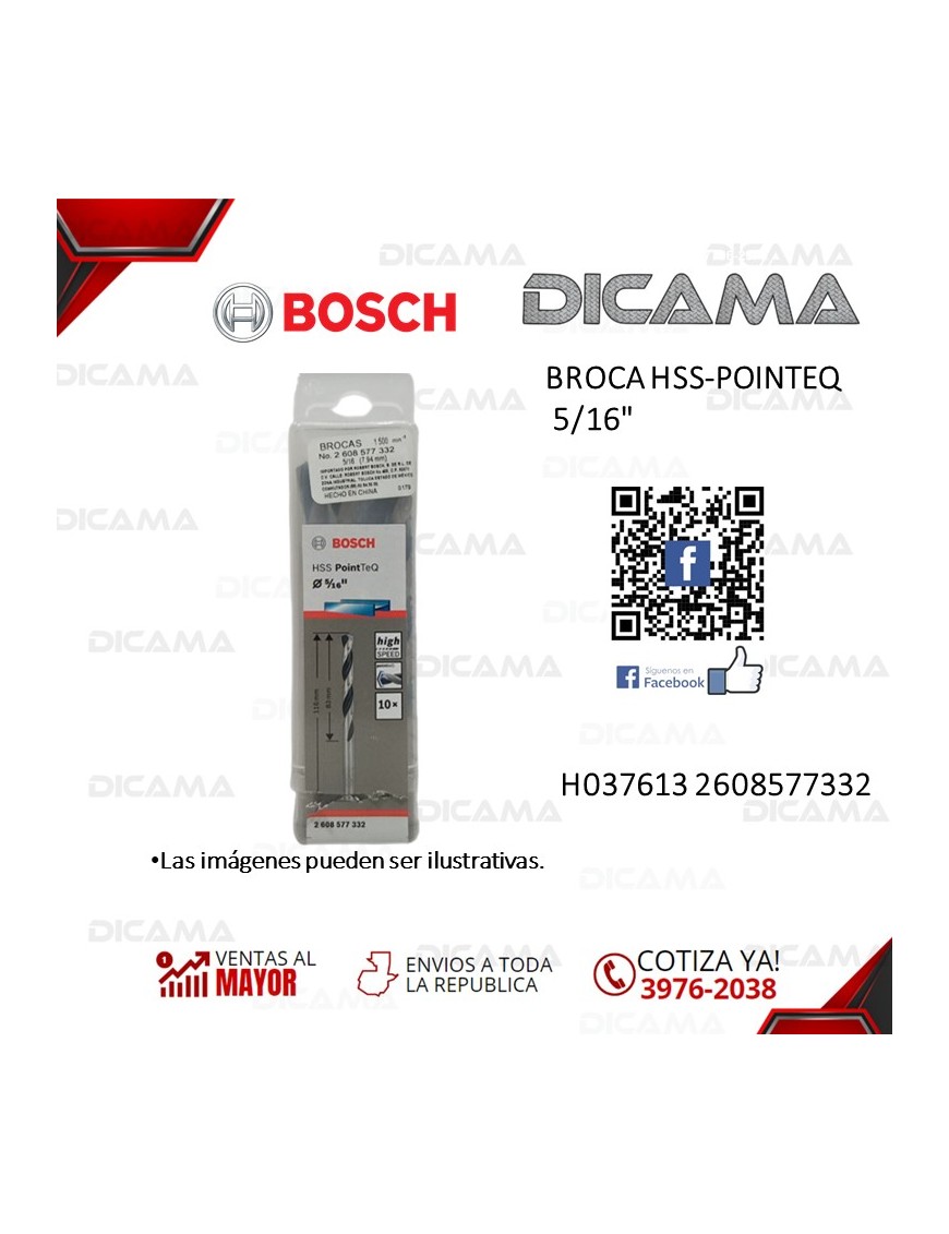 BROCA HSS-POINTEQ   5/16"