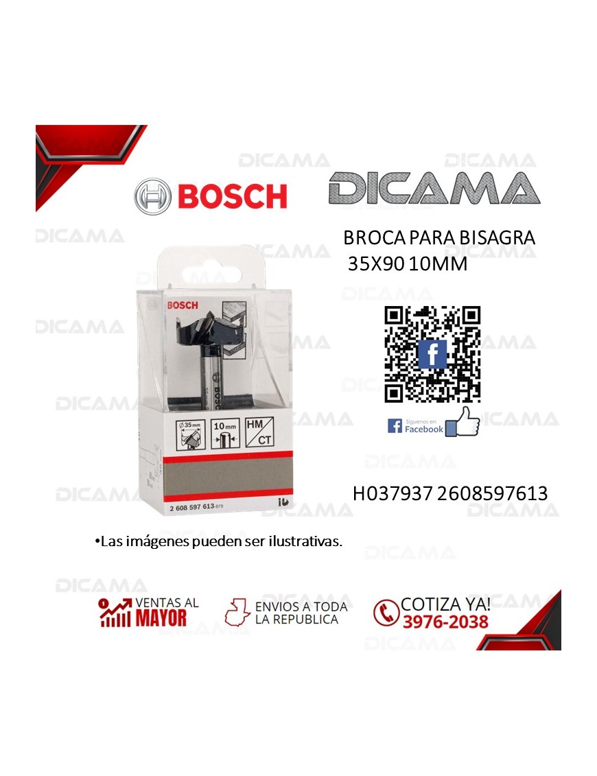 BROCA PARA BISAGRA 35X90 10MM