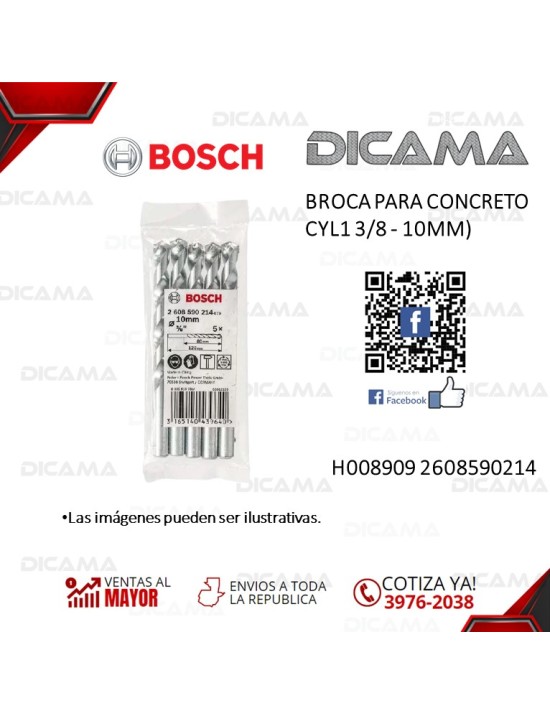 BROCA PARA CONCRETO CYL1 3/8 - 10MM