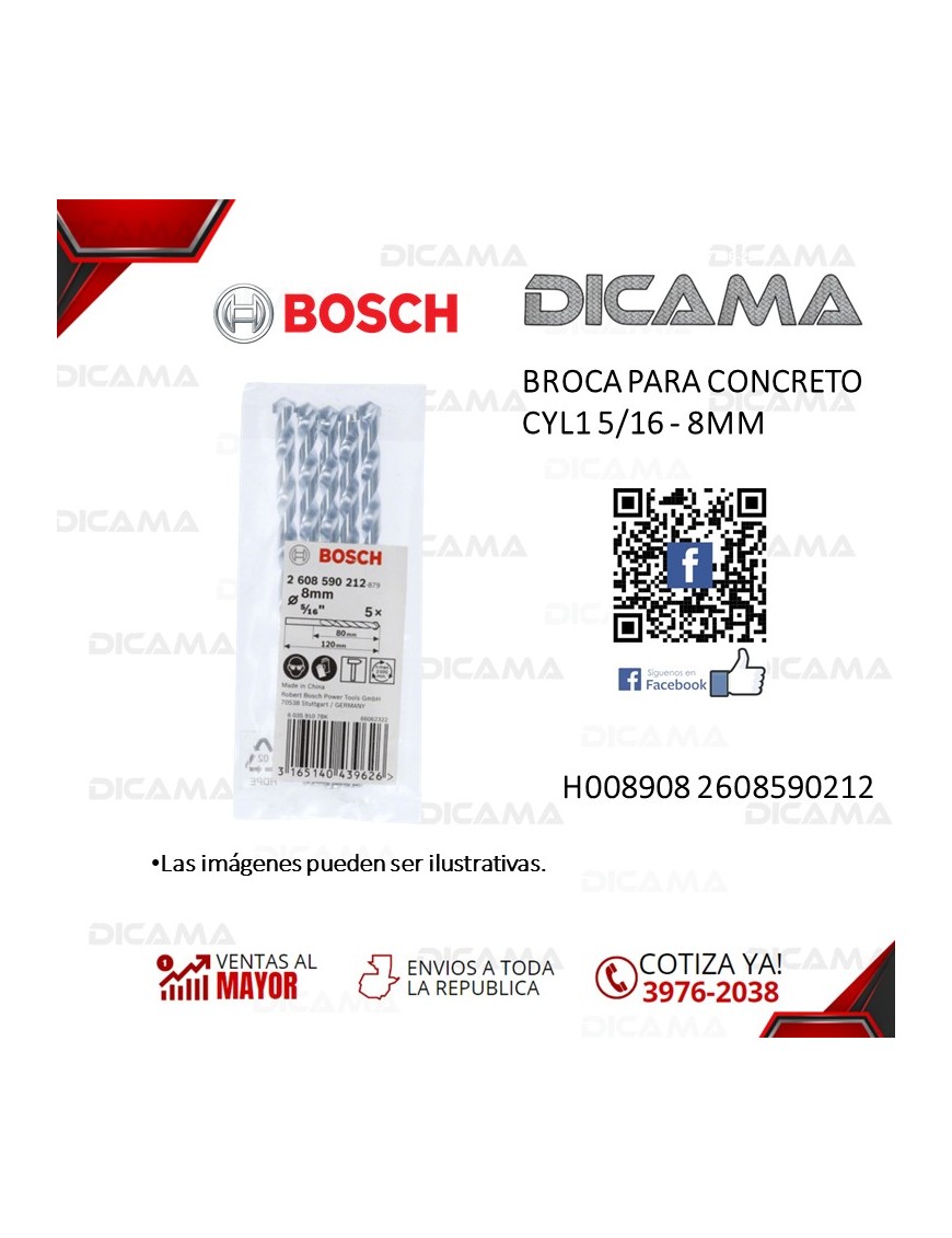 BROCA PARA CONCRETO CYL1 5/16 - 8MM