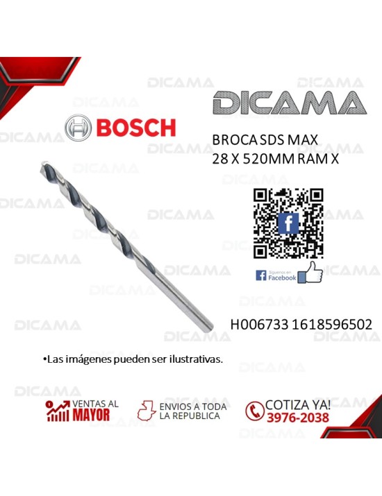 BROCA SDS MAX  28 X 520MM RAM X