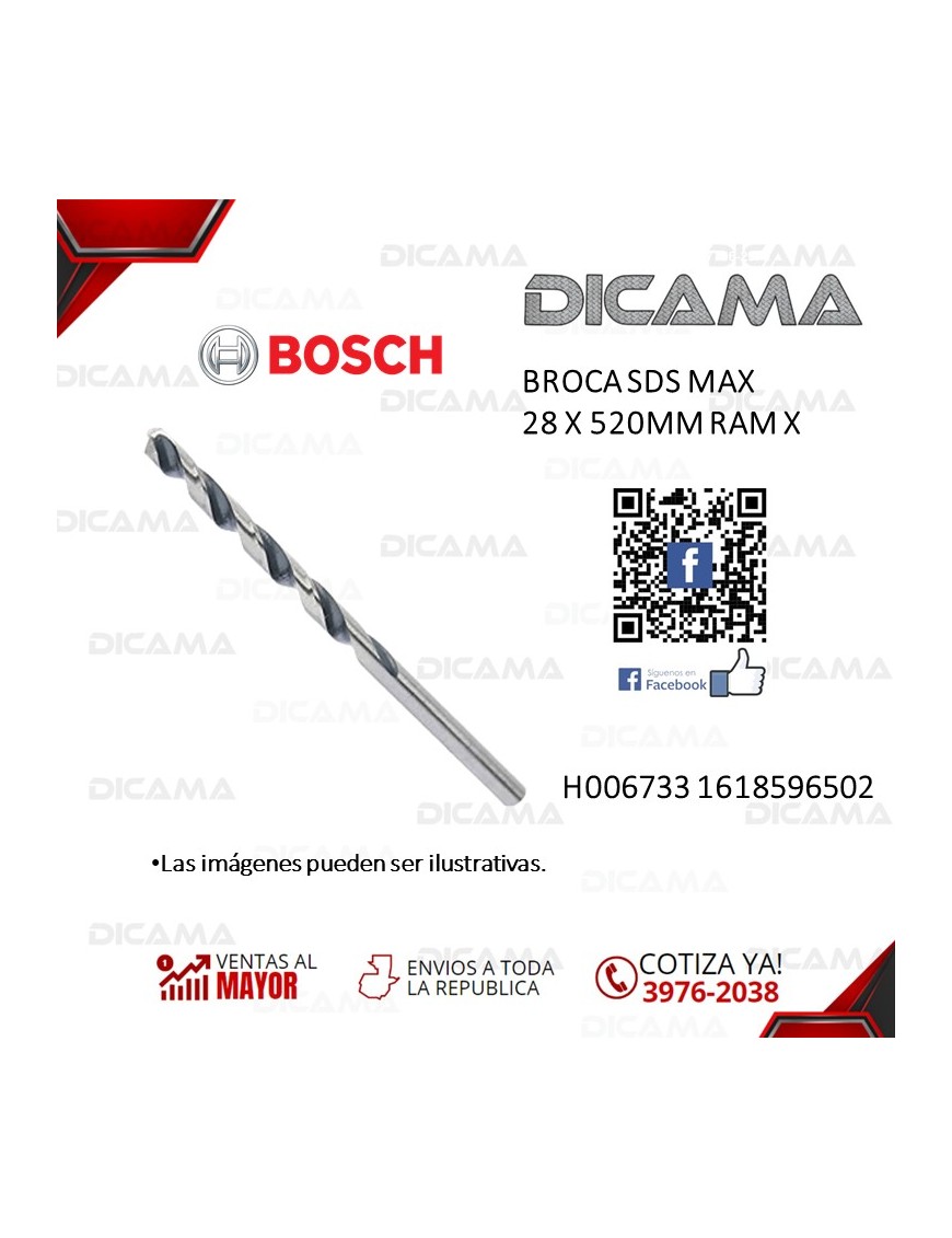 BROCA SDS MAX  28 X 520MM RAM X