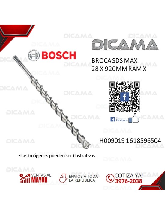 BROCA SDS MAX 28 X 920MM RAM X