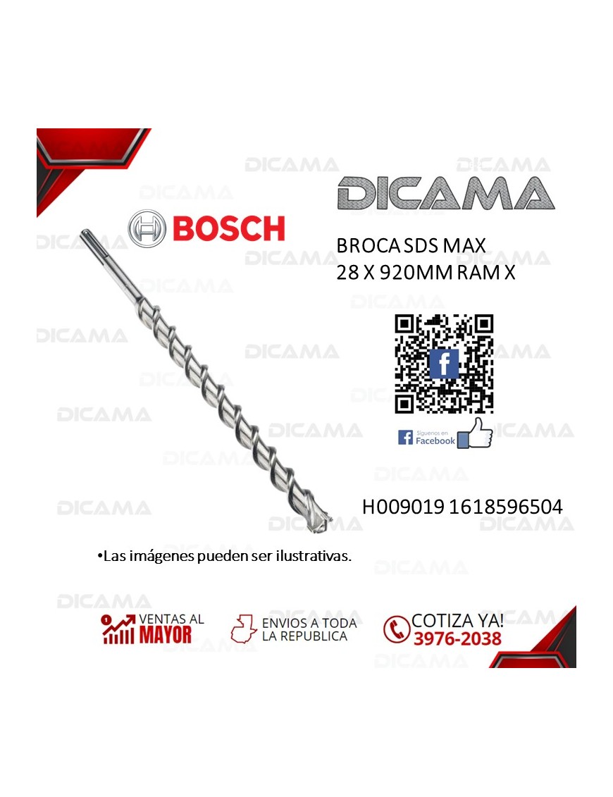 BROCA SDS MAX 28 X 920MM RAM X