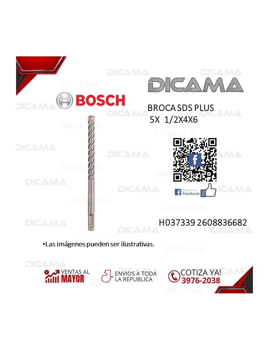 BROCA SDS PLUS 5X   1/2X4X6