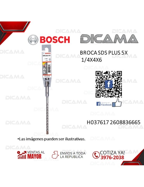 BROCA SDS PLUS 5X   1/4X4X6