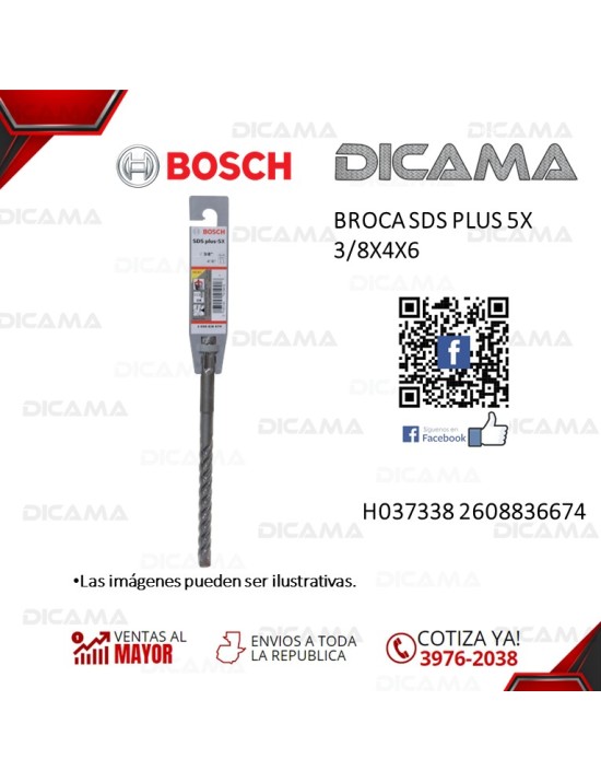 BROCA SDS PLUS 5X   3/8X4X6