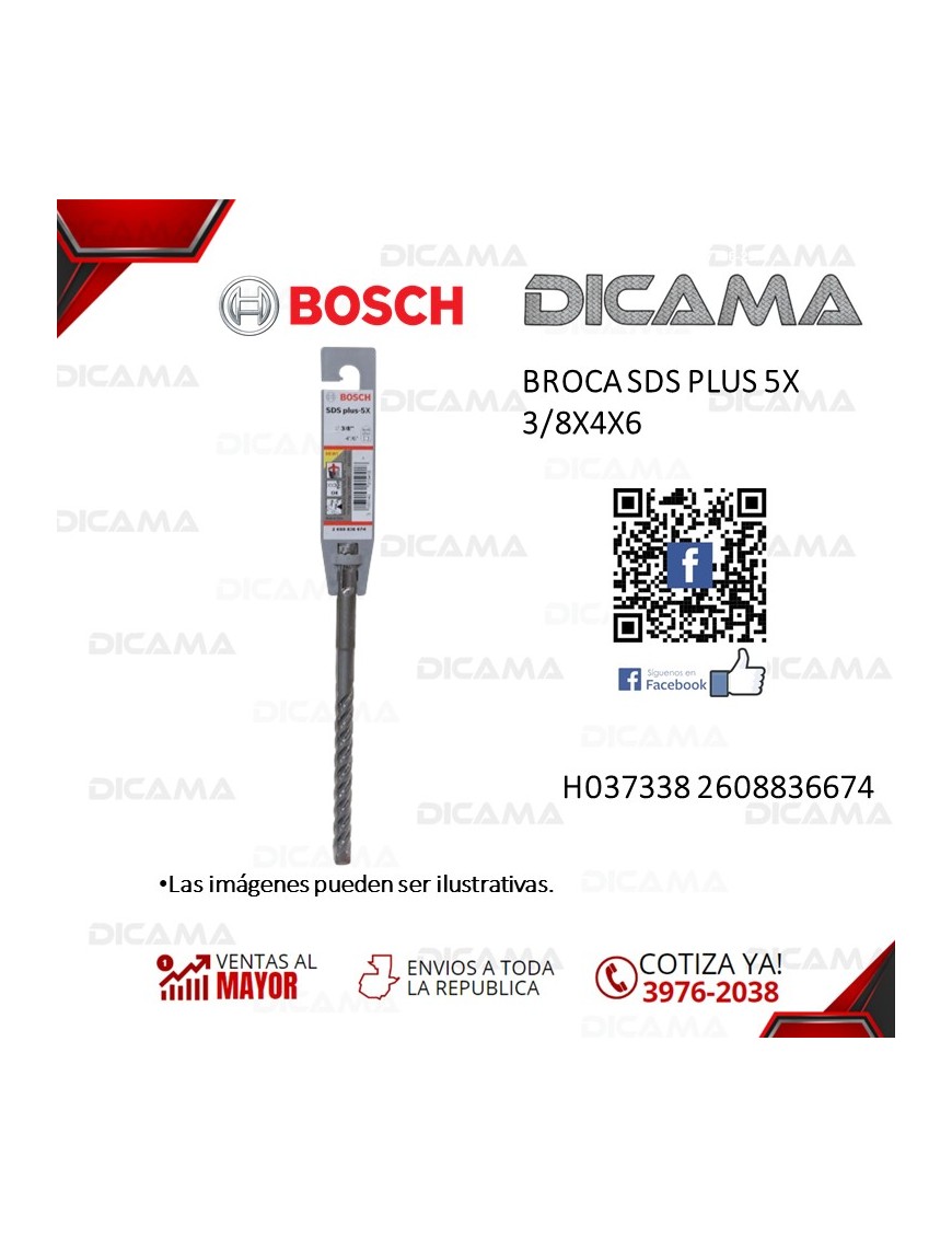 BROCA SDS PLUS 5X   3/8X4X6