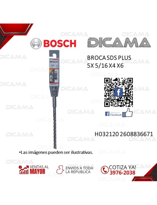 BROCA SDS PLUS 5X 5/16 X4 X6