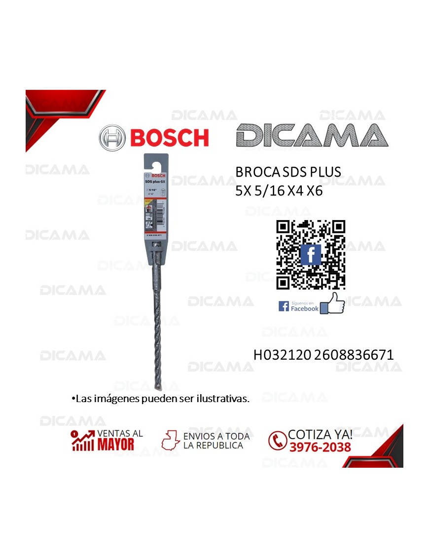 BROCA SDS PLUS 5X 5/16 X4 X6