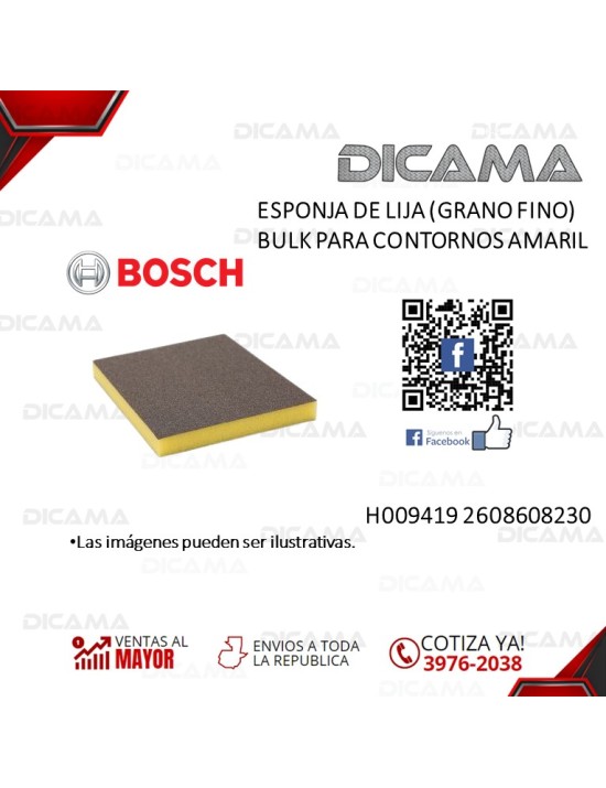 ESPONJA DE LIJA (GRANO FINO) BULK PARA CONTORNOS AMARIL