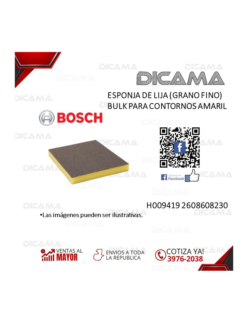 ESPONJA DE LIJA (GRANO FINO) BULK PARA CONTORNOS AMARIL