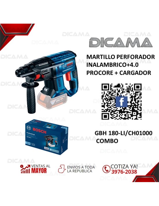 MARTILLO PERFORADOR INALAMBRICO+4.0 PROCORE + CARGADOR