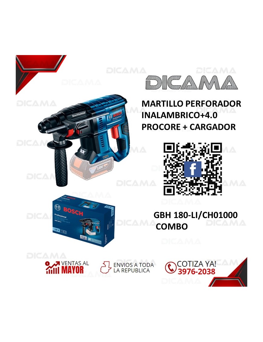 MARTILLO PERFORADOR INALAMBRICO+4.0 PROCORE + CARGADOR