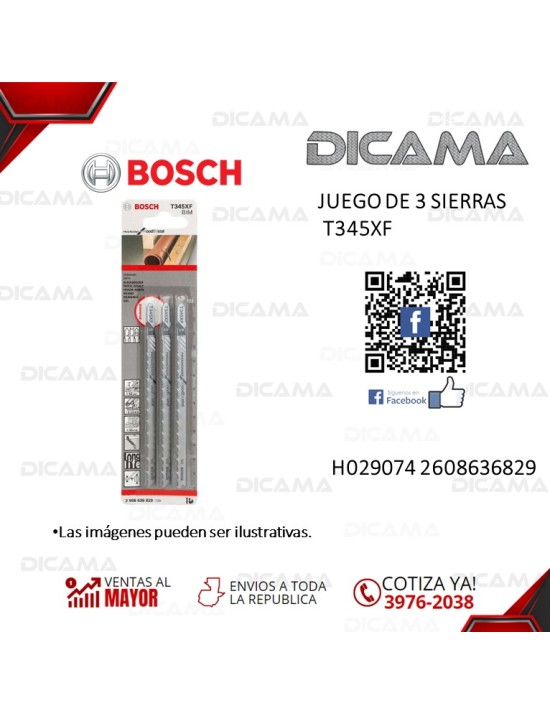 JUEGO DE 3 SIERRAS T345XF