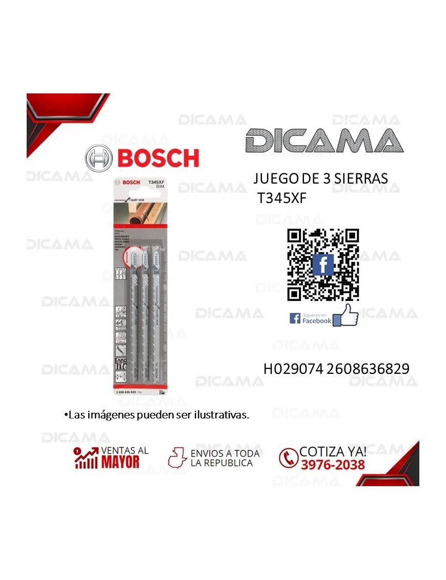 JUEGO DE 3 SIERRAS T345XF