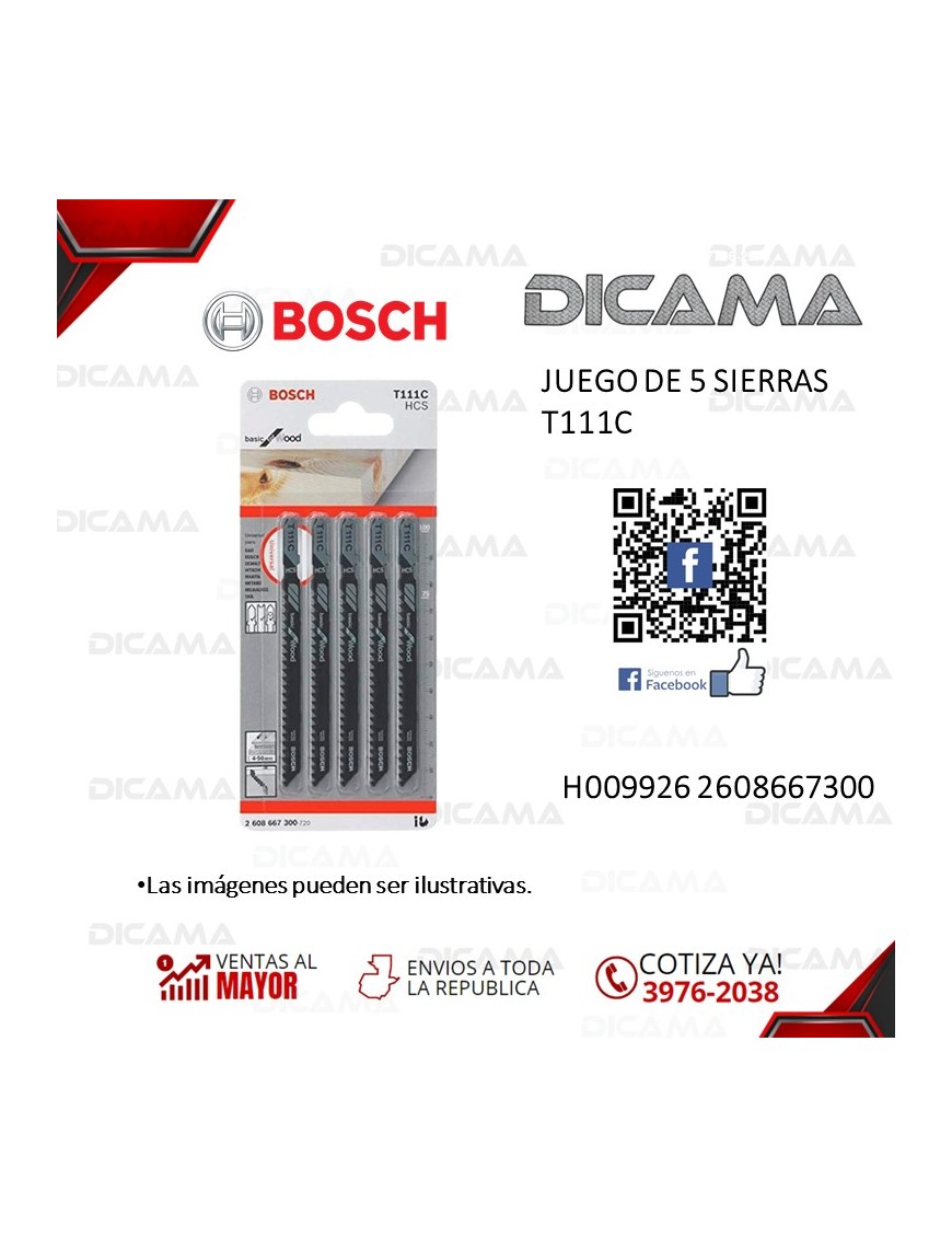 JUEGO DE 5 SIERRAS T111C