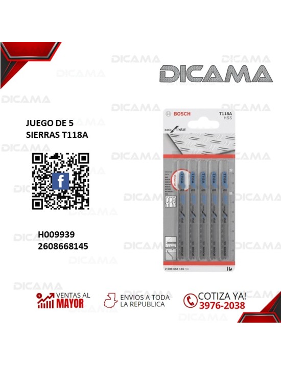 JUEGO DE 5 SIERRAS T118A