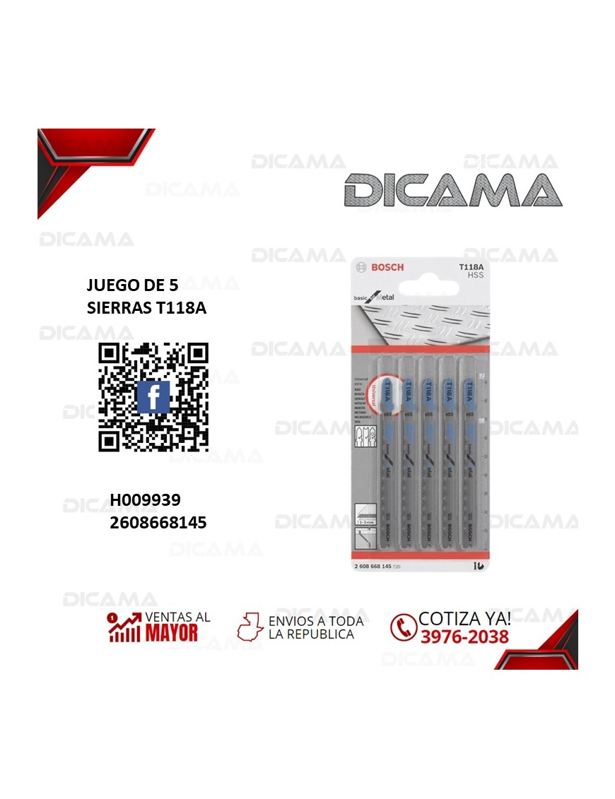 JUEGO DE 5 SIERRAS T118A