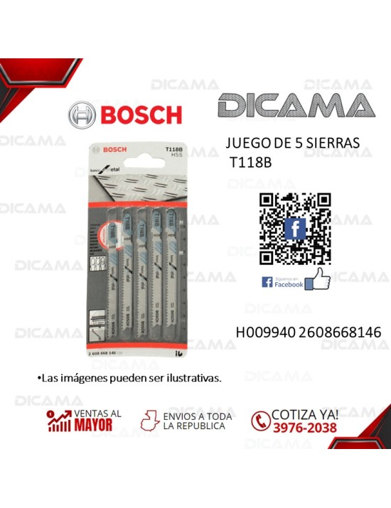 JUEGO DE 5 SIERRAS T118B