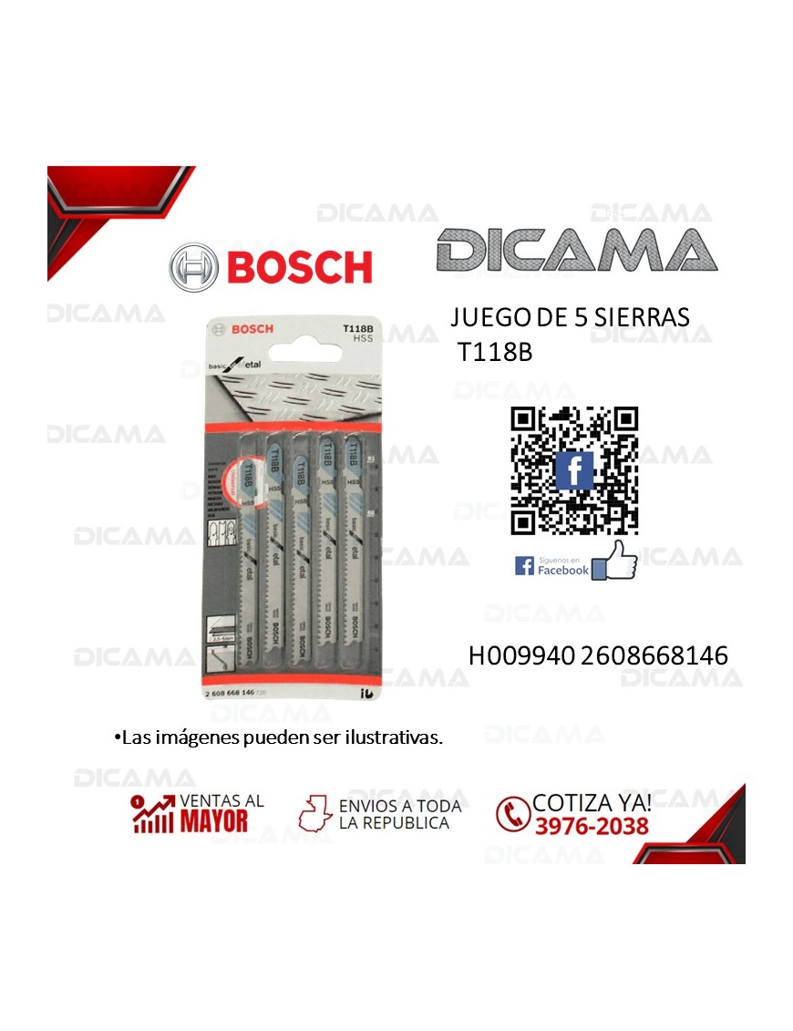JUEGO DE 5 SIERRAS T118B