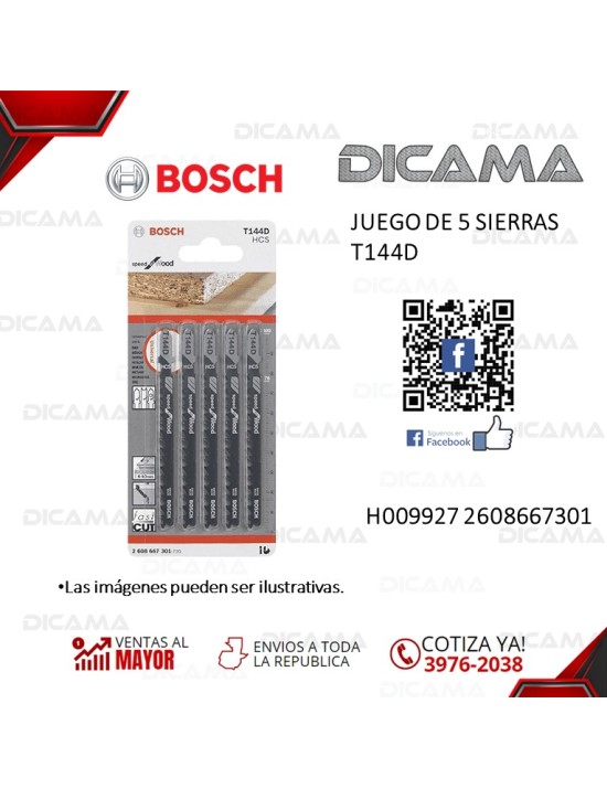 JUEGO DE 5 SIERRAS T144D