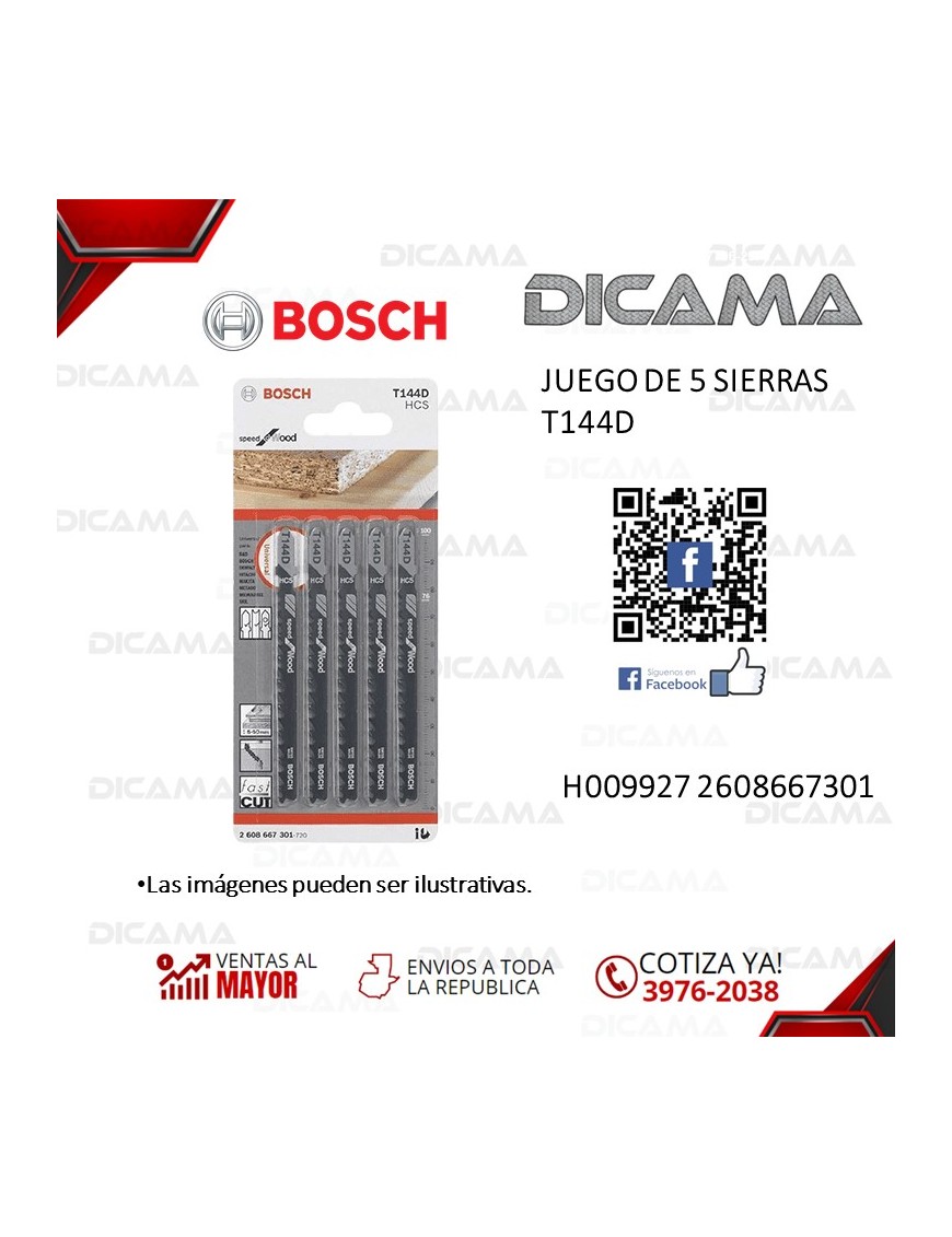 JUEGO DE 5 SIERRAS T144D